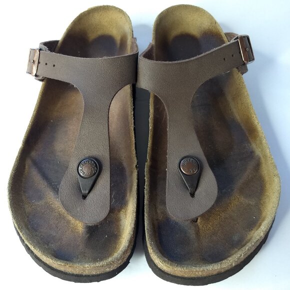 Birkenstock Gizeh Thong Sandals Size 38 US 7 - 7.5 Womens Adjustable Buckles - Picture 3 of 13